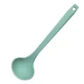 Mint green silicone soup ladle kitchen cooking spoon with convenient hanging hole for daily use - Soup Spoon / Green
