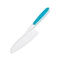 Children plastic serrated fruit knife safety baking knife kitchen tool for kids safe daily uses - Mint Green