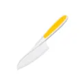 Safe children plastic knife for cutting fruit and cake, white and yellow kitchen toy tool. - Yellow