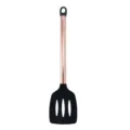Espatula Ranurada de Silicona Antiadherente para Cocina con Mango Chapado en Oro Rosa - Espátula ranurada