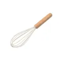 Silikon-Schneebesen mit Holzgriff, beiges Küchenhelfer Werkzeug zum Backen und Kochen. - Schneebesen