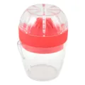 Spremiagrumi manuale e spremi limoni in plastica trasparente e rossa con scala. - Rosso