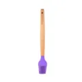 Pennello da Cucina in Silicone con Manico in Legno Viola Utensile per Cottura e Pasticceria - Pennello per Olio