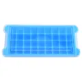 Blue 36-grid silicone ice cube tray with clear lid for home kitchen and bar use easily. - Blue