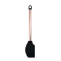 espátula de silicona utensilio de cocina con mango de metal oro rosa para cocina antiadherente - Espátula