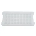 Vassoio per cubetti di ghiaccio in silicone trasparente con coperchio 36 griglie - Bianco