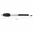 Edelstahl Zange mit schwarzem Silikonkopf, 34.5cm Kochen Grill Küchenhelfer Profi. - 12 Zoll / Rot