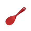 Red silicone rice paddle kitchen spoon anti-scalding non-stick rice spoon cooking utensil. - Rice Spoon / Red