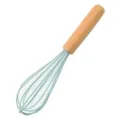 Light green silicone whisk with wooden handle for baking and cooking kitchen tool variant - Small Whisk