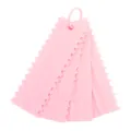 Pink plastic cake scraper set, 4-piece comb scraper variant for baking decoration. - Pink