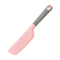 Pink and grey silicone baking spatula, ideal for cream mixing, stirring and cake tools. - Pink