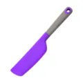Silicone spatula baking tool purple handle grey scraper kitchen gadget nonstick pastry tool - Purple