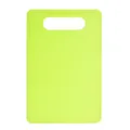 Bright green plastic cutting board with handle hole, durable kitchen tool for fruit and veggies. - Green
