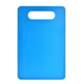 Blue plastic kitchen cutting board, Nordic style chopping block with hanging hole SKU - Blue