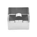Stainless steel square cookie cutter baking mold with handle for pastry and cake baking tools - Square / Silver