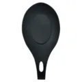 Poggia mestolo in silicone nero per cucina, supporto resistente al calore pratico - Nero