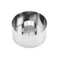 Stainless steel cookie cutter round baking mold with handle for kitchen pastries - Round / Silver