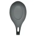 Poggiacucchiaio in silicone grigio scuro per cucina, supporto per utensili resistente. - Grigio scuro