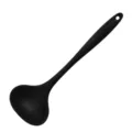 Black silicone soup ladle kitchen cooking spoon utensil variant style sleek heat resistant tool - Soup Spoon