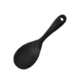 Black silicone rice spoon cooking paddle with hanging hole kitchen utensil single piece - Rice Scoop