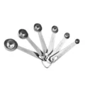 Stainless steel measuring spoons set, professional baking spoons set for kitchen use. - 6-Piece Measuring Spoon Set