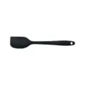 Spatule de cuisine noire en silicone souple pour la patisserie avec trou de suspension pratique. - Petit Racleur Noir