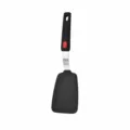 Silicone spatula for non-stick pan, teppanyaki and cooking utensils, black kitchen tool. - Turner Spatula