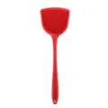 Red silicone spatula, kitchen cooking turner, heat-resistant non-stick kitchenware. - Turner / Red