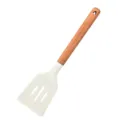 Silicone slotted spatula with wooden handle kitchen cooking tool for cooking pots - Turner