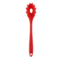 Red silicone spaghetti server kitchen tool, flexible cooking utensil for everyday pasta. - Spaghetti Server / Red