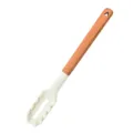 Silicone Pasta Spoon with Wooden Handle, White Kitchen Utensil for Home Cooking Spatula - Pink Paw