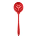 Red silicone slotted spoon kitchen cooking utensil non-stick heat resistant strainer - Skimmer / Red