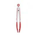 Pinza da cucina in silicone rosso in acciaio inox utensile da cottura barbecue - Pinze per Alimenti / Rosso
