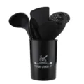 Set di utensili da cucina in silicone nero 6 pezzi con secchio di conservazione - Set di Utensili da Cucina / Nero