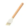Silicone pastry brush with wooden handle for baking, cooking, and basting BBQ food. - Oil Brush