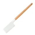 Espátula de cocina de silueta de silicona con mango de madera para utensilios. - Esparcidor