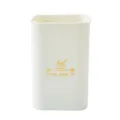 Cubo de almacenamiento de utensilios de cocina de plástico blanco para el hogar. - Cuadrado