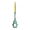 Silicone Pasta Server Green with Wooden Handle, Kitchen Cooking Tool, Non-Stick Utensil - Pasta Server
