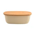 Large capacity bread storage box with bamboo lid, kitchen food container box. - Pattern #1