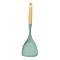 Wooden handle silicone spatula, light green kitchen cooking turner tool for home use. - Chinese Spatula