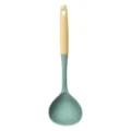 Silicone Soup Ladle with Wooden Handle Kitchen Cooking Utensil Green Cooking Spoon Tool - Soup Spoon