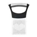 Taglia cipolle in acciaio inox utensile da cucina tritatutto con protezione cuore rosso - Porta Cipolla