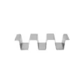 Stainless steel taco holder stand, multi-slot shell shape holder for tortilla kitchen tool. - Style 3