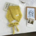 Gestrickte Ohrenschuetzer fuer Damen, warme Winter Ohrwaermer mit niedlichem Band und Schleife. - Einheitsgröße / Gelb