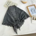 Dunkelgraues spitzen dreieckiges tuch damen herbst neu vielseitig elegante hohl deko schal. - 120*41cm / Grau