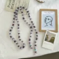 Chique pluche lang ketting retro trui ketting vrouwen uniek ontwerp winter mode riem - 170*1cm / Dieppaars