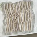 Elegant vertical striped square scarf for women, versatile neckerchief and stylish hair accessory. - 68*68cm / Yellow Stripe