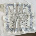 Vintage stippen paisley vierkante sjaal, elegante retro halsdoek voor dames stijl. - 63x63cm / Blauwe Polka Dot Paisley