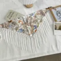 New Chinese vintage paisley print fringe triangle scarf stylish women summer fashion accessory - One Size / White