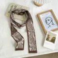 Foulard en soie long motif zèbre style coréen ruban polyvalent pour femmes printemps été mode - 07#-Foulard Zèbre / Taille unique